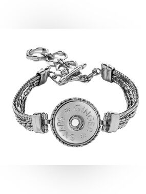 NWOT - Authentic Ginger Snap Multi Chain Bracelet Toggle & Taurus Zodiac Snap